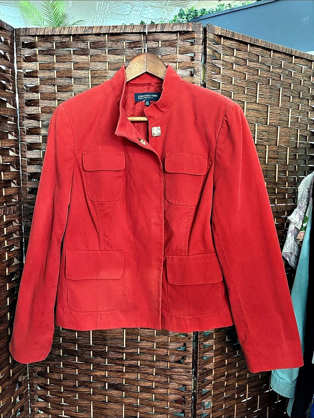 Jones New York Utility Jacket in Deep Orange